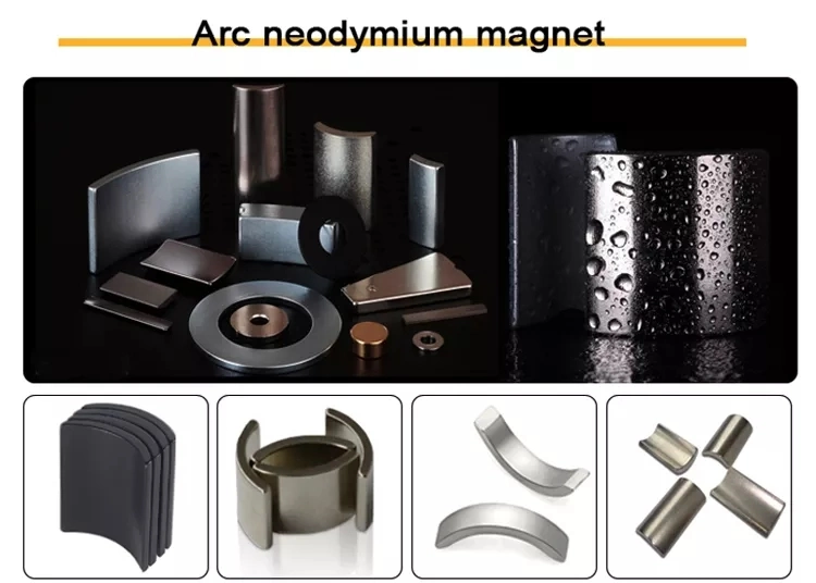 Arc Shaped Compression Molded NdFeB Neodymium Bonded Magnet