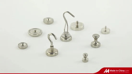 Strong Neodymium Pot Magnet Sintered NdFeB Pot Magnet with Hook